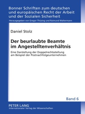 cover image of Der beurlaubte Beamte im Angestelltenverhältnis
